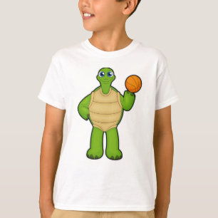 Turtle som Basketball-spelare med Basketball T Shirt