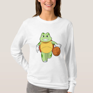 Turtle som basketspelare med Basketball.PNG T Shirt