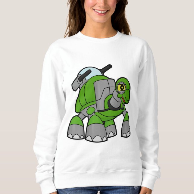 Turtle som Robot med Cannons T Shirt (Framsida)