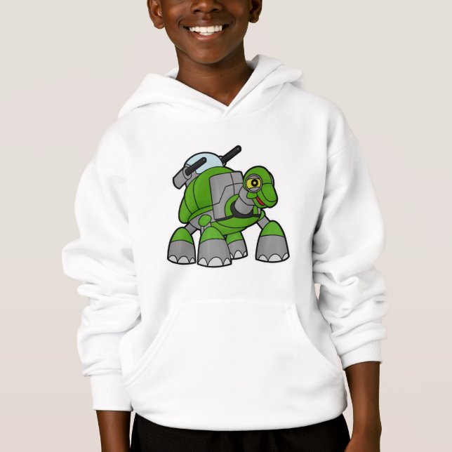 Turtle som Robot med Cannons T Shirt (Framsida)