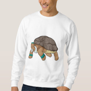 Turtle som Springer med Towel Lång Ärmad Tröja