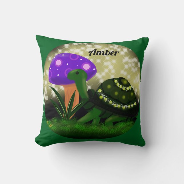 Turtle, Sparkly Pillow Kudde (Framsida)