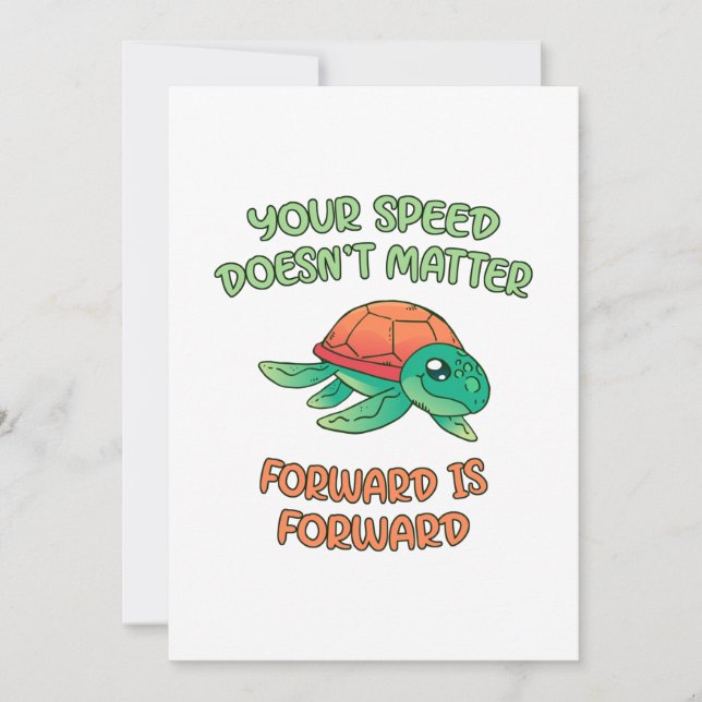 Turtle Speed Matter Julkort (Framsida)
