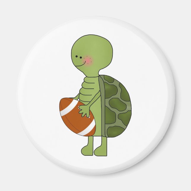 Turtle Spelar fotboll Magnet (Framsidan)