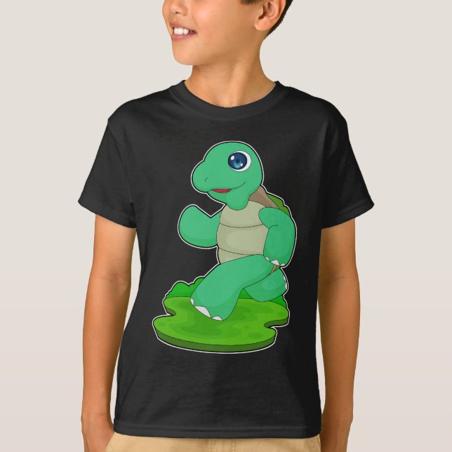 Turtle Springer Running Sports T Shirt (Framsida)