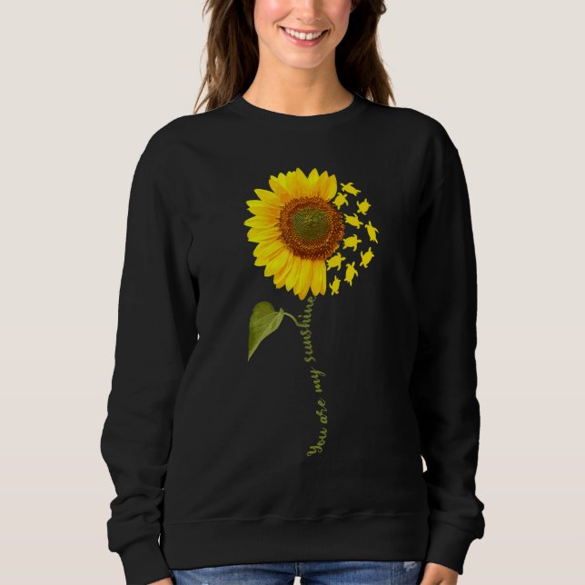 Turtle Sunblomma T Shirt (Framsida)