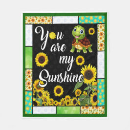 Turtle Sunflower You Are My Sunshine Fleecefilt