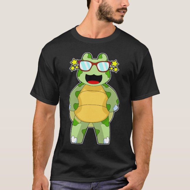 Turtle Sunglasses T Shirt (Framsida)