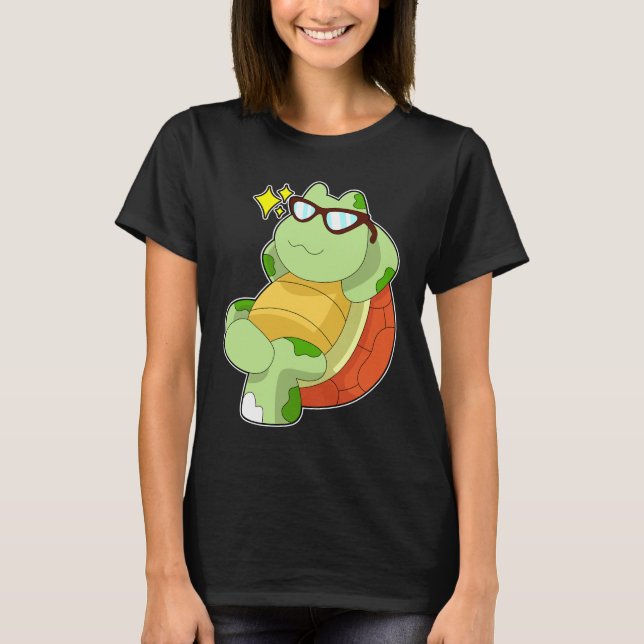 Turtle Sunglasses T Shirt (Framsida)