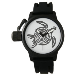 TURTLE. SVART DEKORATIV TURTLE ARMBANDSUR