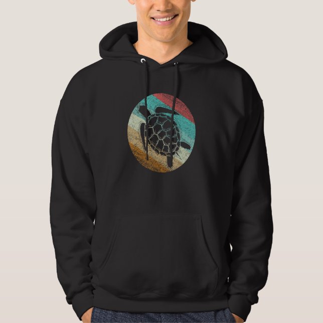 Turtle swimming in the Sea Hoodie (Framsida)