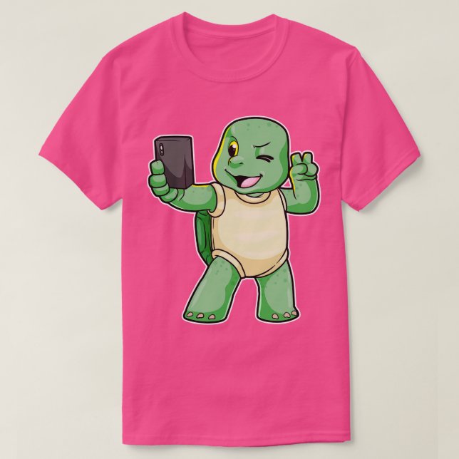Turtle tar en Selfie 1 T Shirt (Design framsida)