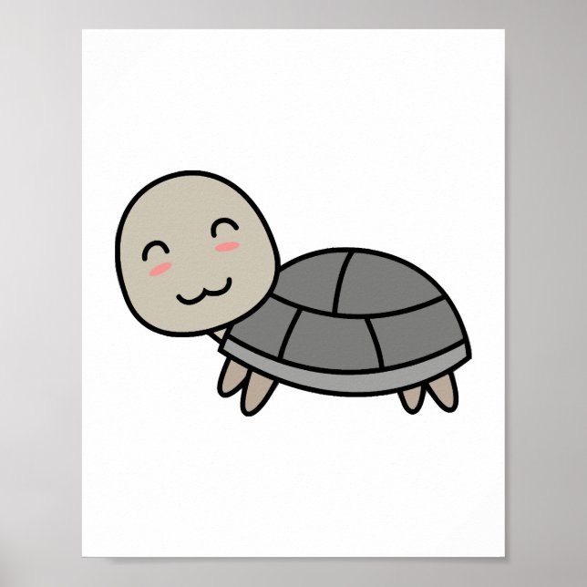 Turtle tecknad animal poster (Framsidan)