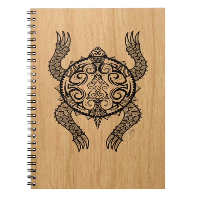 Turtle Teckning Anteckningsbok Med Spiral (Framsidan)