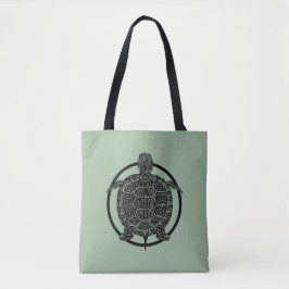 Turtle Teckning - Wildlife Circle Series Tygkasse