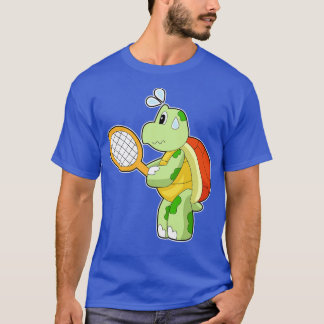Turtle Tennis Tennis Tennis racket T Shirt