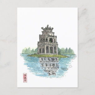 Turtle Torn Hanoi Vietnam Vykort