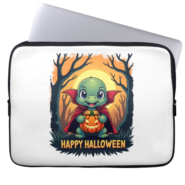 Turtle Tortoise Boo Vampire Bus eller godis Halldu Laptop Fodral (Framsidan)