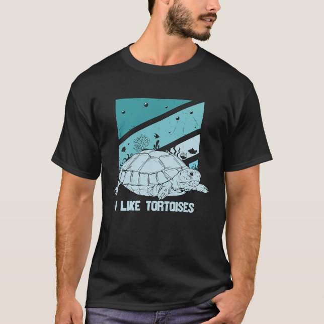 Turtle Tortoise Sea Animal Plus Storlek Graphic T Shirt (Framsida)