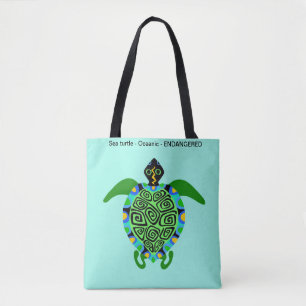 TURTLE - Tote bag Tygkasse