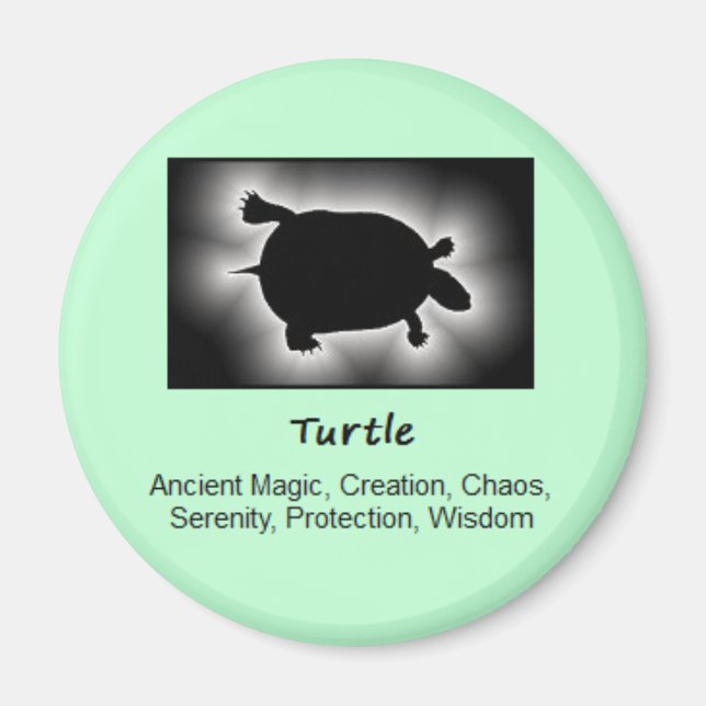 Turtle Totem Animal Spirit Betydelse Magnet (Framsidan)
