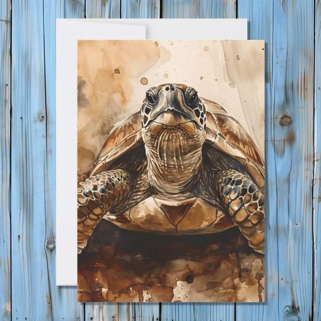 Turtle Totem Spirit Animal Beteckningskort Julkort (Skapare uppladdad)