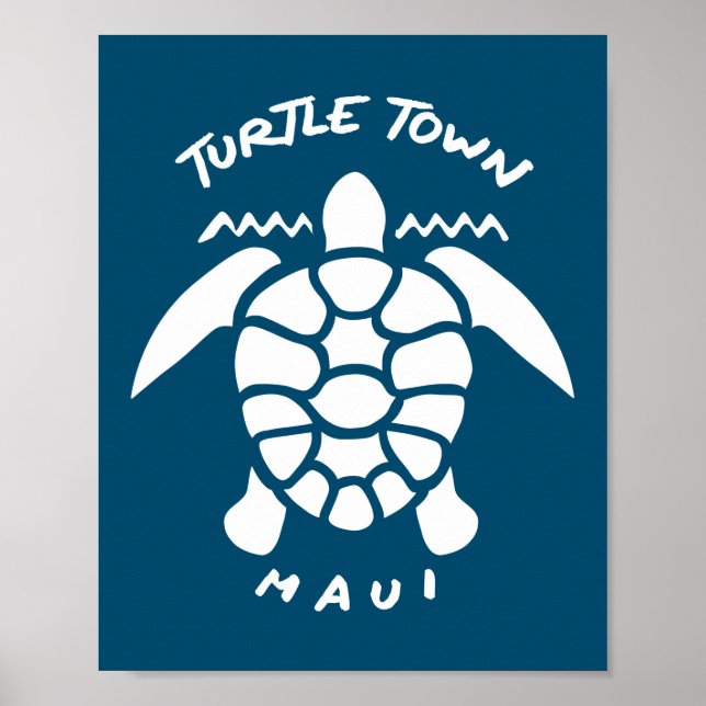 Turtle Town, Maui Island, Hawaii Poster (Framsidan)