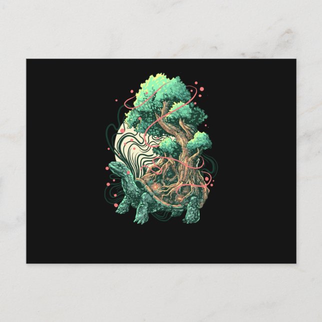 Turtle Träd Vykort (Framsida)