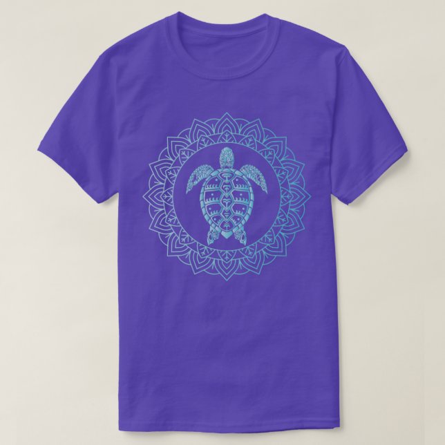 Turtle Tribe Abstrakt Mandala Turtle Art T Shirt (Design framsida)