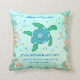 Turtle under Sea Baby Birth Kudde