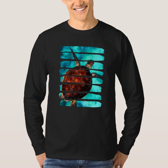 Turtle Underwater Ocean Sea Nature Animal Leisure  T Shirt (Framsida)