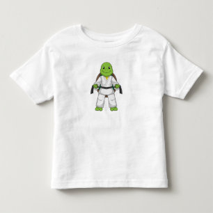 Turtle vid martialkonsten med svart Bälte T Shirt