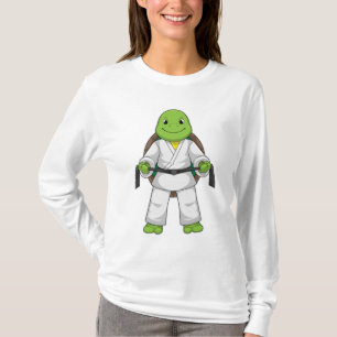 Turtle vid martialkonsten med svart Bälte T Shirt