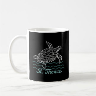 Turtle vid Saint Thomas Karibiska ön Kaffemugg