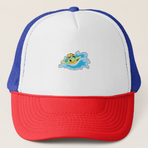 Turtle vid Swimming i Vatten Keps