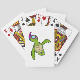 Turtle vid Swimming med Snorkel Casinokort