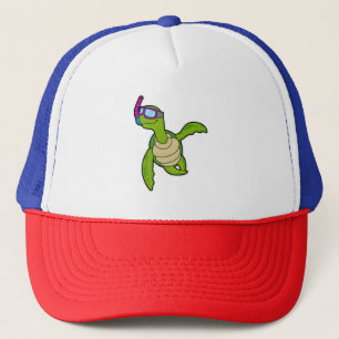 Turtle vid Swimming med Snorkel Keps
