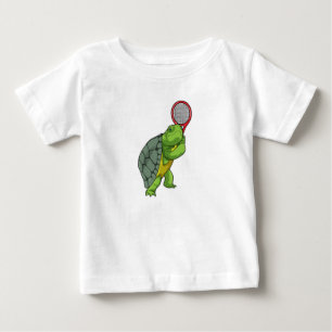 Turtle vid Tennis med tennis racket T Shirt
