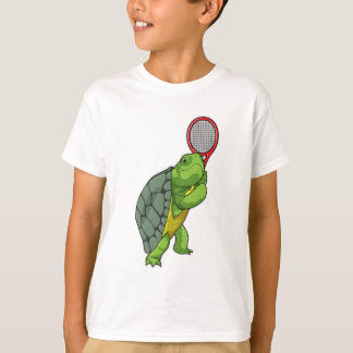 Turtle vid Tennis med tennis racket T Shirt