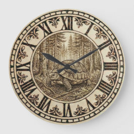 Turtle Wall Clock - Steady & Serene Stor Klocka
