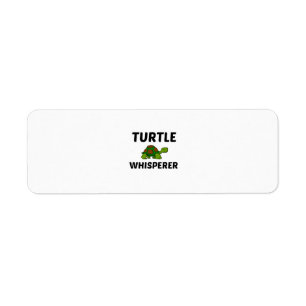 TURTLE WHISPERER RETURADRESS ETIKETT