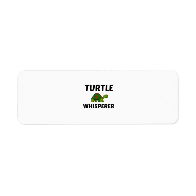 TURTLE WHISPERER RETURADRESS ETIKETT (Framsidan)
