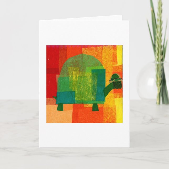 Turtle with Army Helmet Kort (Framsida)