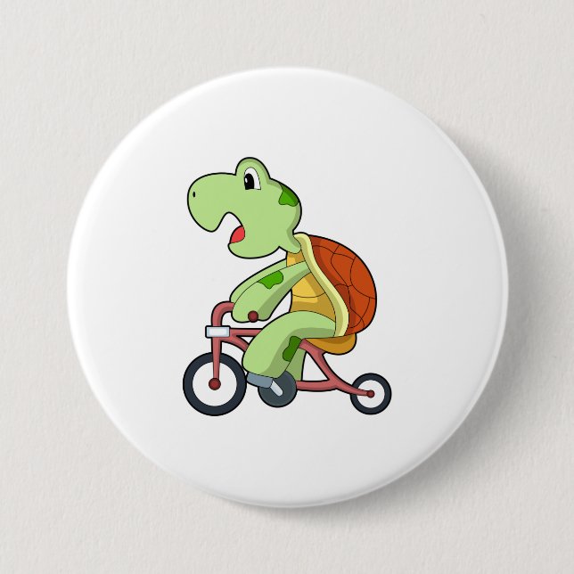 Turtle with Bicycle Knapp (Framsida)