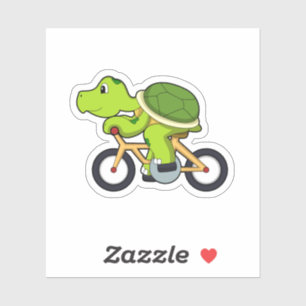 Turtle with Bicycle.PNG Klistermärken