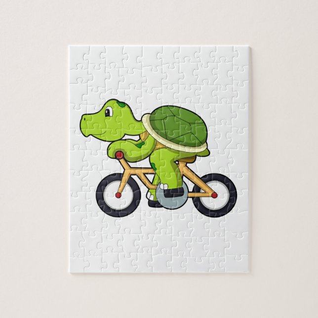 Turtle with Bicycle.PNG Pussel (Vertikal)