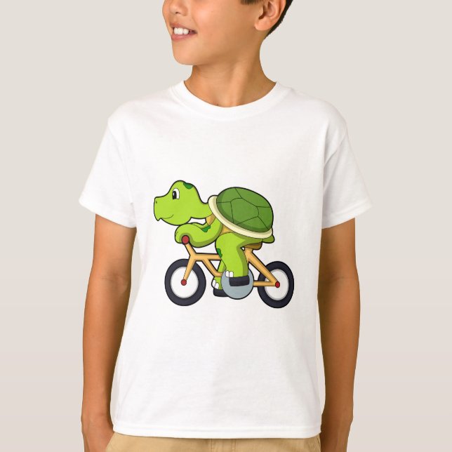 Turtle with Bicycle.PNG T Shirt (Framsida)