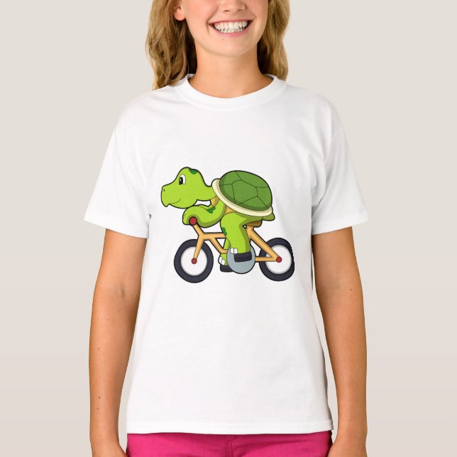 Turtle with Bicycle.PNG T Shirt (Framsida)
