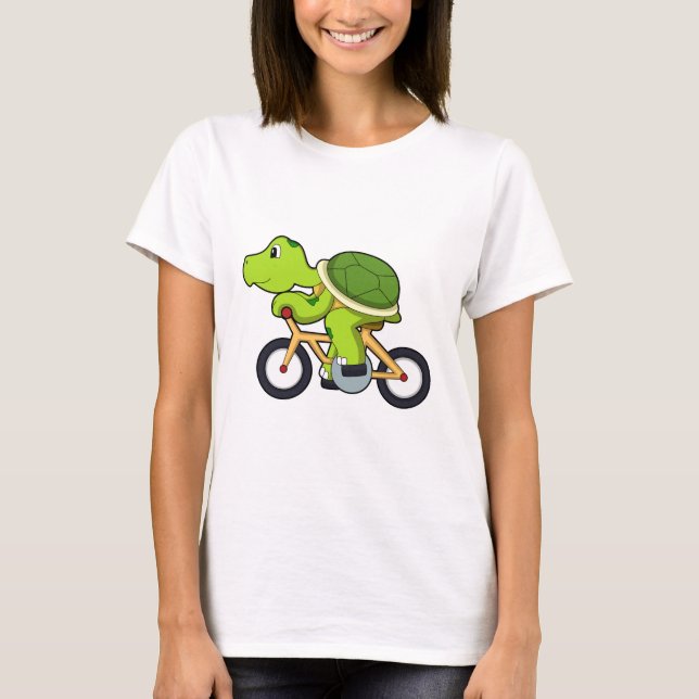 Turtle with Bicycle.PNG T Shirt (Framsida)