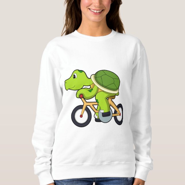 Turtle with Bicycle.PNG T Shirt (Framsida)